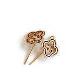 Boucles d'oreilles faites main dorée I Sursock 1